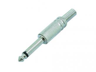 Klinkenstecker mono 6,3mm Metallhülse 