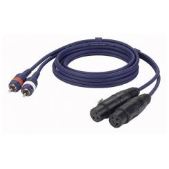 DAP FL25 - 2 RCA Male L/R > 2 XLR/F 3 p. 1,5m 