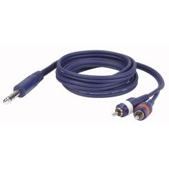 DAP FL35 - Stereo Jack 6,3mm > 2 RCA Male L/R 6m 