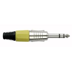 DAP 6.3mm Klinkenstecker stereo, Nickel, Ring gelb 