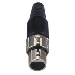 DAP XLR-Stecker 5p. female, Nickel housing, schwarz 
