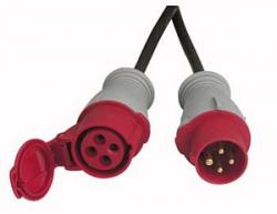 Showtec Motorkabel 20m, CEE 4P 16A rot 