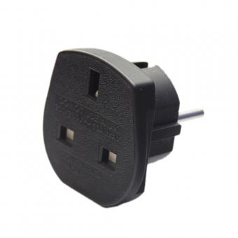 Schuko - UK-Plug Adapter, schwarz 