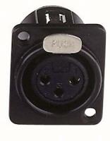 DAP XLR-Buchse 3p. Black housing Female 