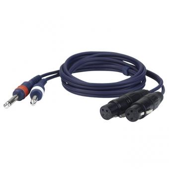 DAP FL43 - 2 unbal. Jack mono L/R > 2 XLR/F 3 p. 3m 