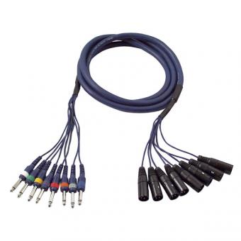 DAP Snake-Kabel FL62 - 8 XLR/M 3 p. > 8 Jack mono 6m 