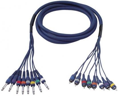 DAP Snake-Kabel FL64 - 8 Jack mono > 8 RCA/M 3m 