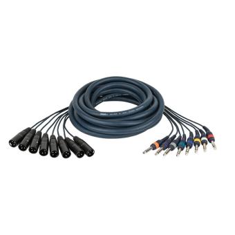 DAP Snake-Kabel FL68 - 8 XLR/M 3 p. > 8 Jack stereo 6m 