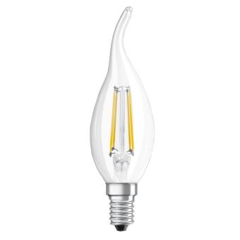 OSRAM LED Filament Windstoß Kerzenlampe 4,5W E14 2700K warmweiß dimmbar 