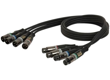 DAP Snake-Kabel XGL30 - XLR/M > XLR/F, 4-way 6m 