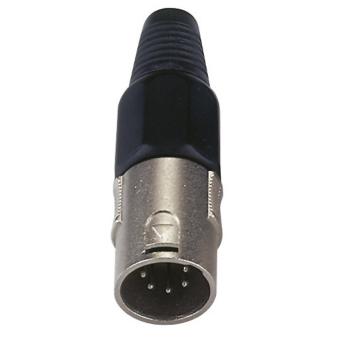 DAP XLR-Stecker 5p. male, Nickel housing, schwarz 