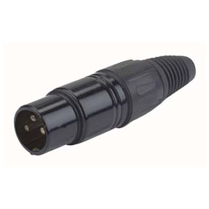 DAP XLR-Stecker 3p. male, Black housing, schwarz 