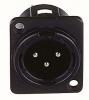 DAP XLR-Buchse 3p. Black housing Male 