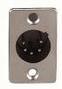DAP XLR-Buckse 5p. Nickel housing Male 
